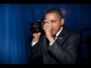 Barack Obama with Canon 5D