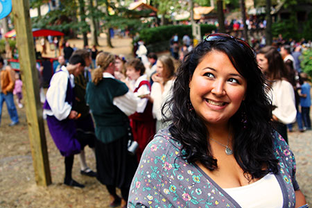 Kristina Smiling at the Maryland Renaissance Festival